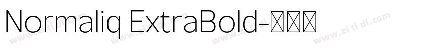 Normaliq ExtraBold字体转换 Normaliq ExtraBold字体转换